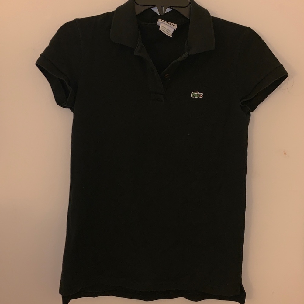 Lacoste Black Collard Shirt